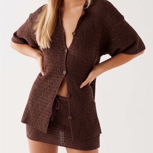Peppermayo Brown Knit Set Cover-up (Selling both pieces)